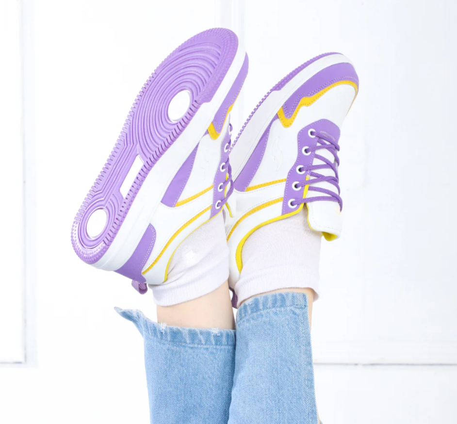 Hype Bloom Lavender Yellow Women’s Casual Trainer