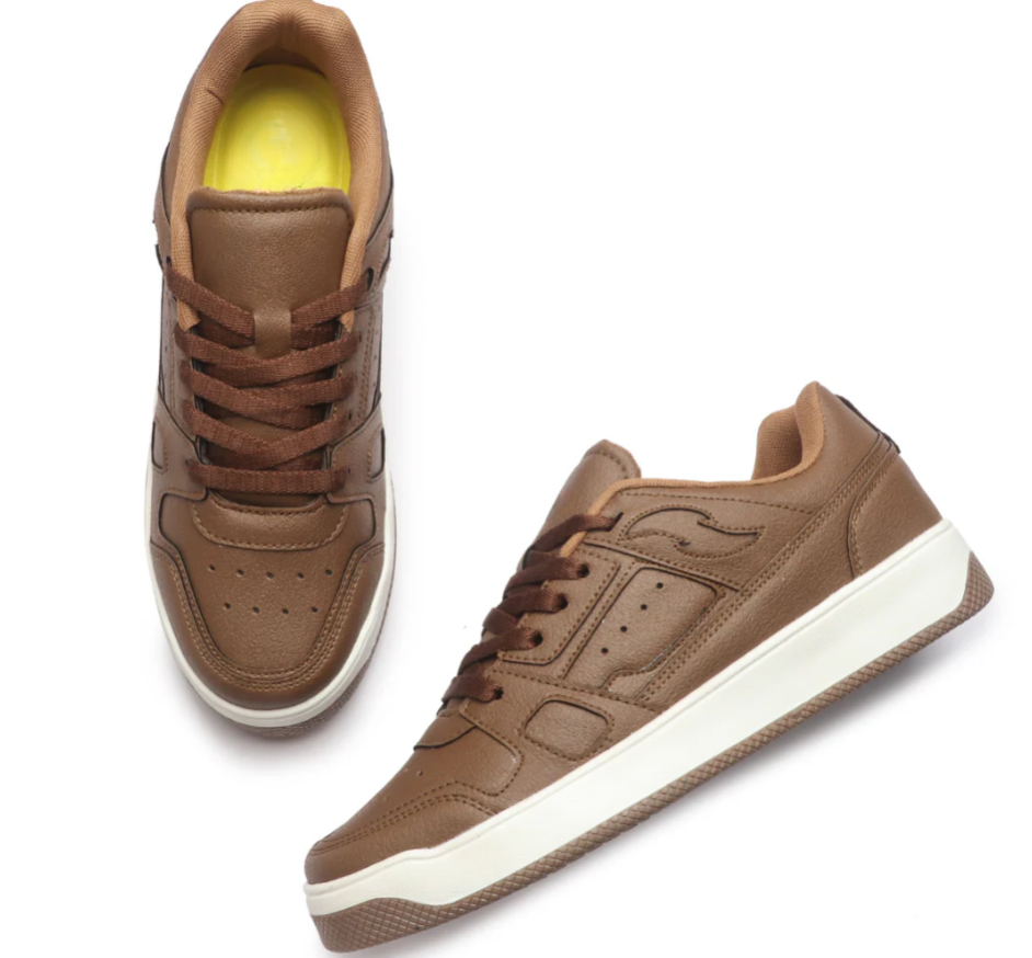 Hype Noble Brown White Men’s Casual Trainer