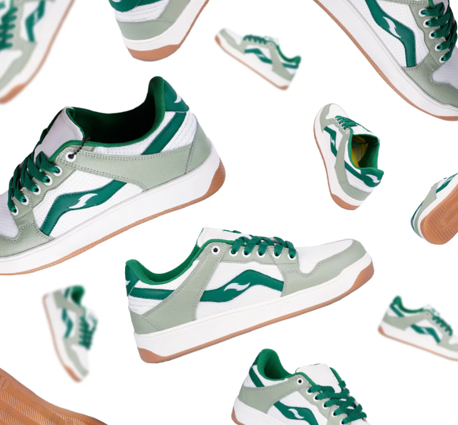 Hype Sleek Light Green Dark Green Men’s Casual Trainer