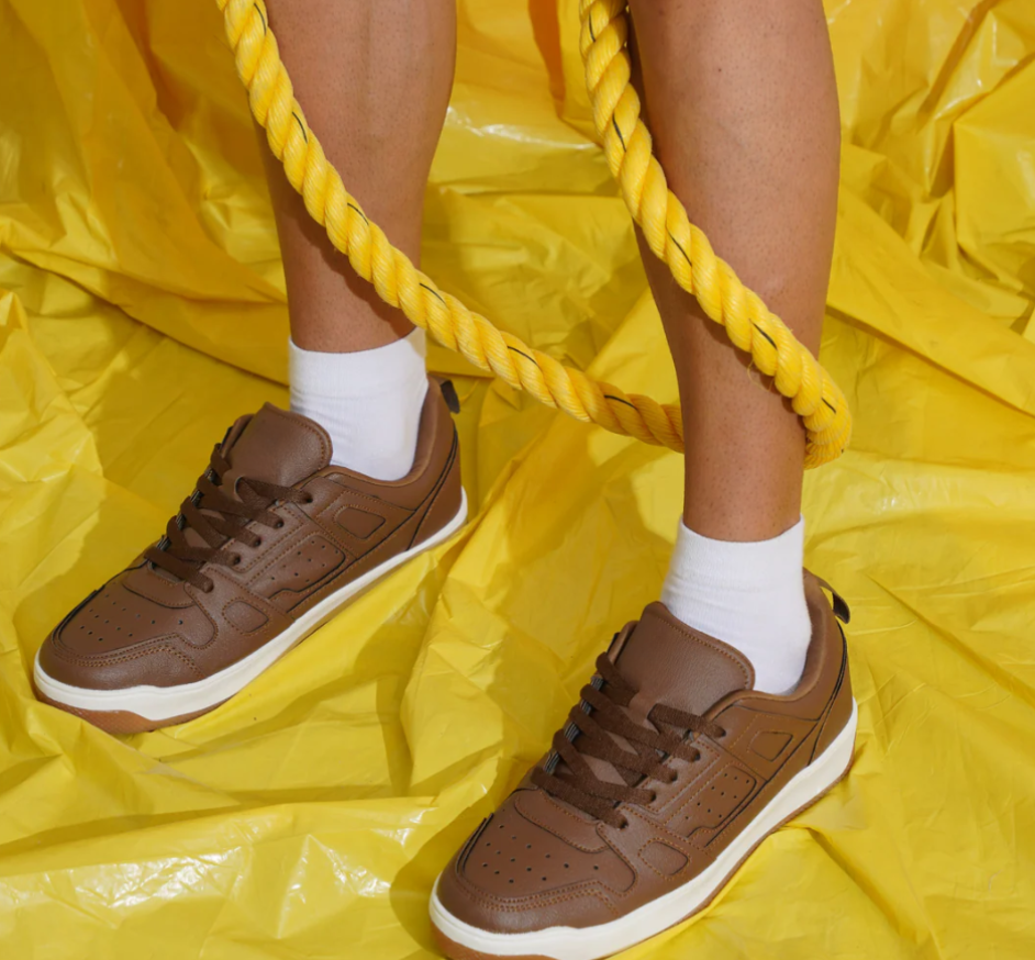 Hype Noble Brown White Men’s Casual Trainer