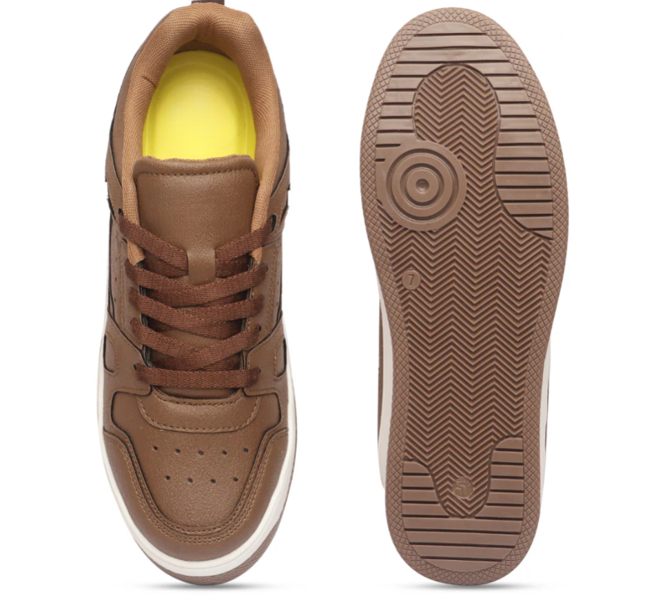 Hype Noble Brown White Men’s Casual Trainer