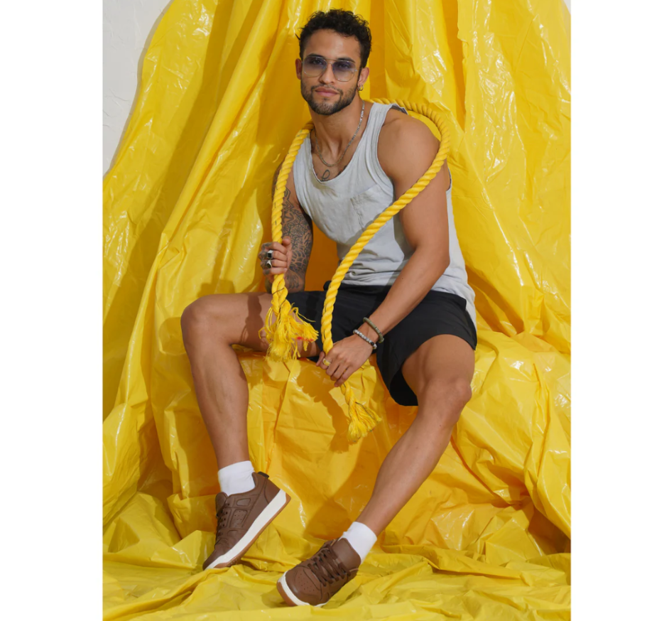 Hype Noble Brown White Men’s Casual Trainer