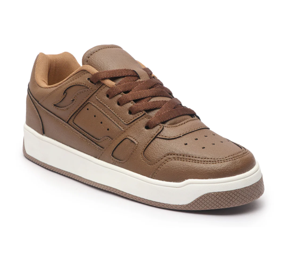 Hype Noble Brown White Men’s Casual Trainer